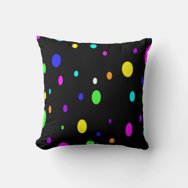 Coloured Orbs  Cushion (Front)
