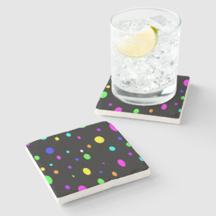Coloured Orbs Stone Coaster