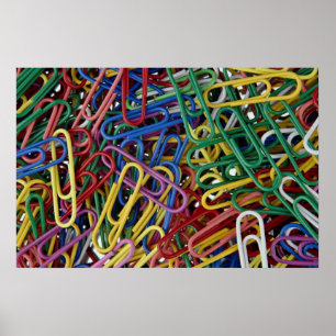 Coloured paper clips poster