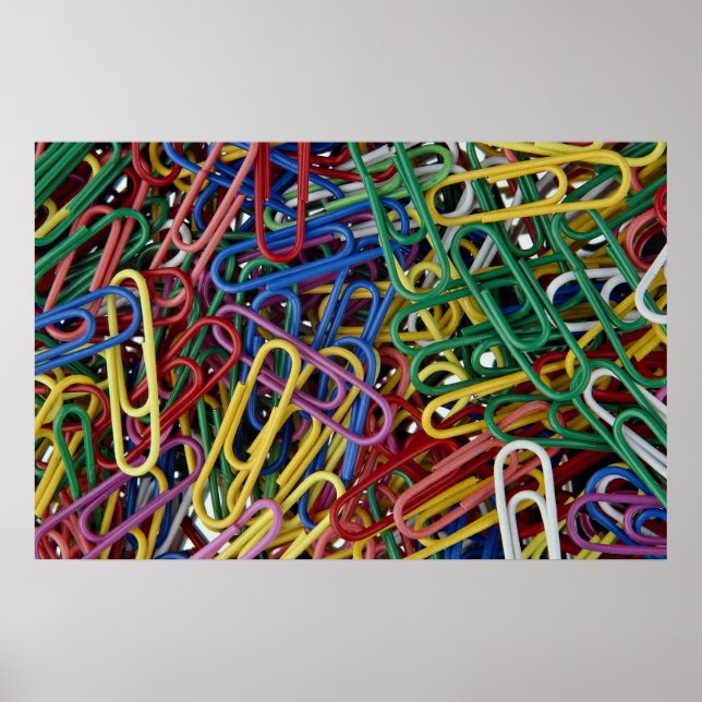 Coloured paper clips poster (Front)