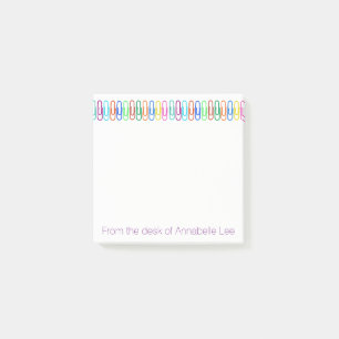 Coloured Paperclips Post-it Notes