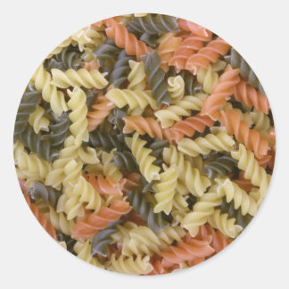 Coloured Pasta Classic Round Sticker