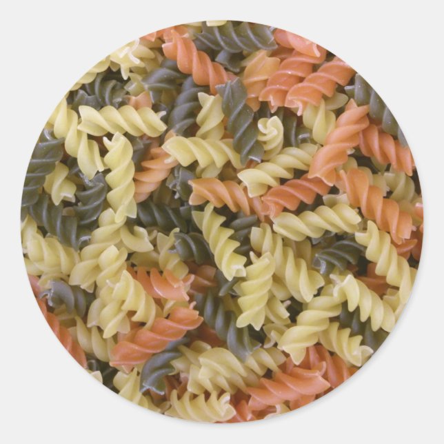 Coloured Pasta Classic Round Sticker (Front)