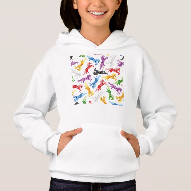Coloured Pattern jumping Horses (Front)