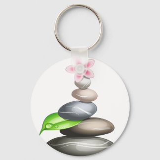 Coloured pebbles key ring