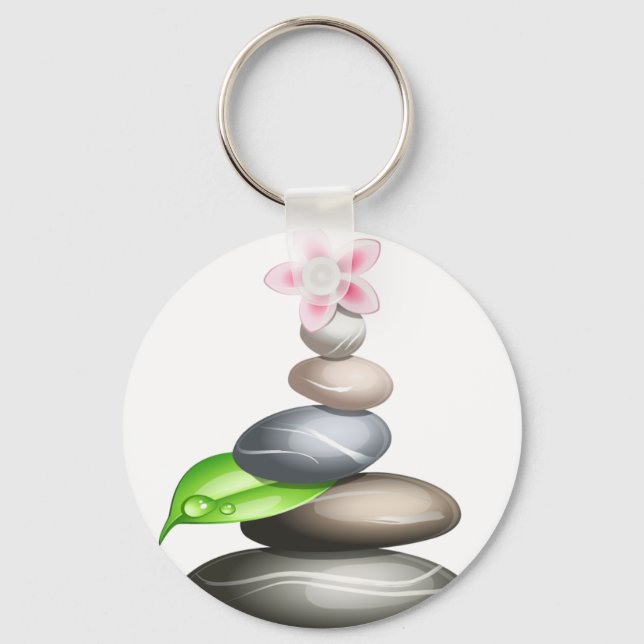 Coloured pebbles key ring (Front)