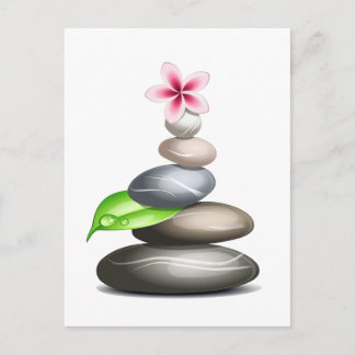 Coloured pebbles postcard