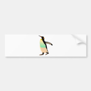 Coloured Peguin Bumper Sticker
