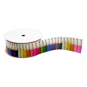 Coloured Pencil Box Grosgrain Ribbon