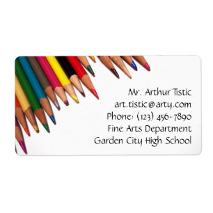 Coloured Pencil Corner Art Teacher Info Labels