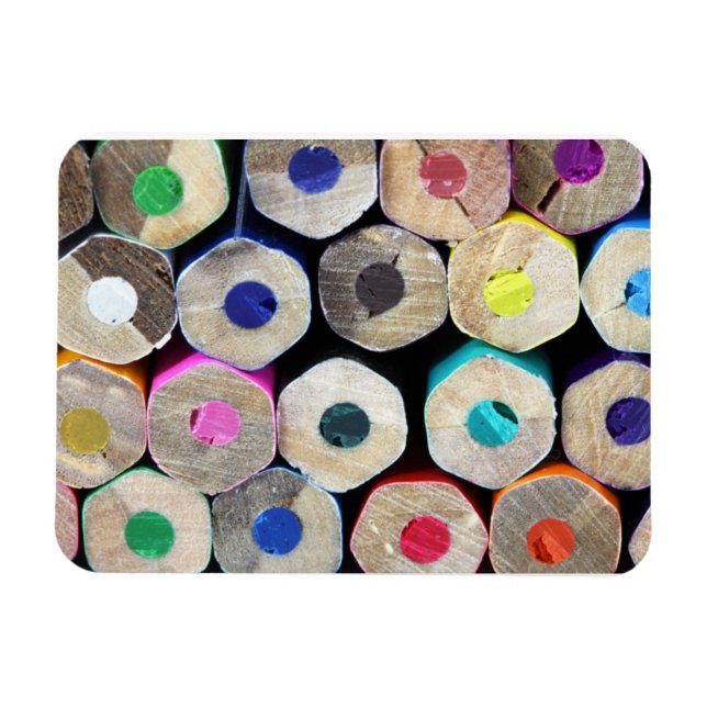 Coloured Pencil Ends Premium Magnet (Horizontal)