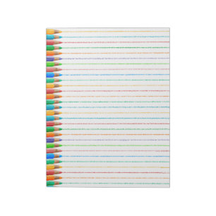 Coloured Pencil Lines Paper Notepad