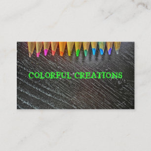 Coloured Pencil tips customisable business cards