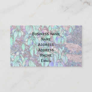 Coloured Pencil Tree Leaves Business Card