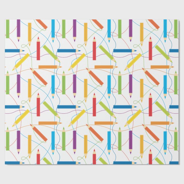 Coloured Pencil Wrapping Paper (Flat)