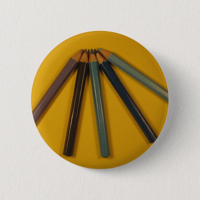 Coloured Pencils 6 Cm Round Badge (Front)