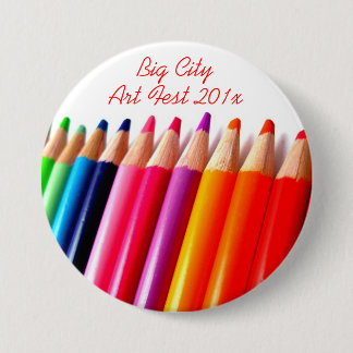 Coloured Pencils 7.5 Cm Round Badge