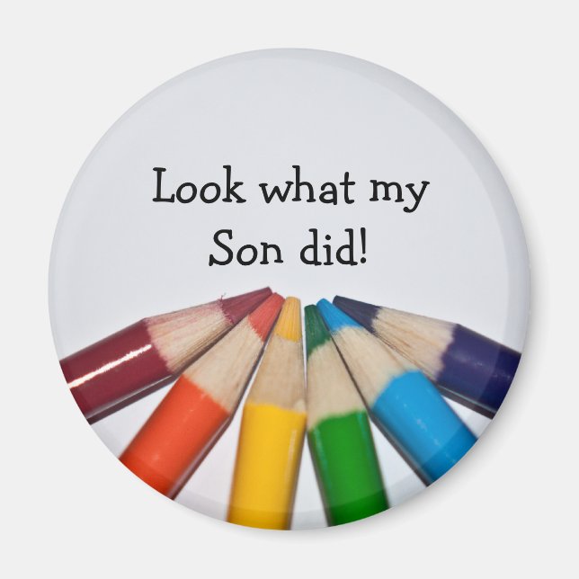 Coloured Pencils Artwork Display Magnet (Front)