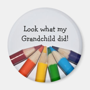 Coloured Pencils Artwork Display Magnet