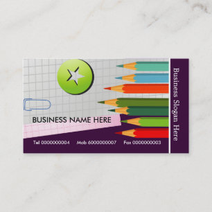 Coloured Pencils Business Cards