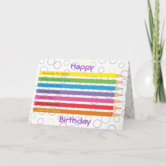 Coloured Pencils Card (Front)