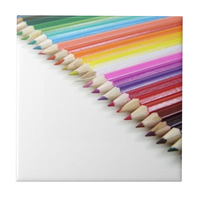Coloured Pencils Ceramic Tile (Front)