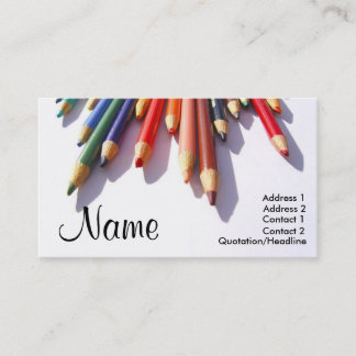 Coloured Pencils Fully Customisable Business Card