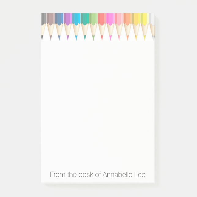 Coloured Pencils Light 2 Post-it Notes (Front)