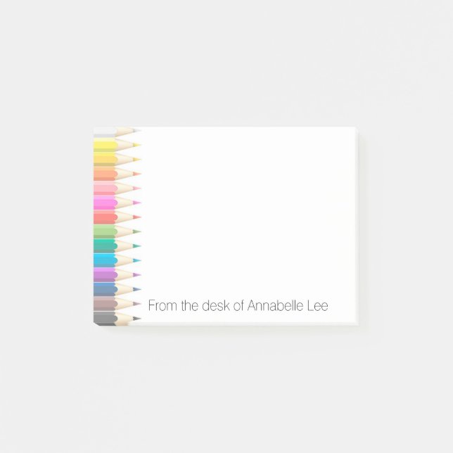 Coloured Pencils Light Post-it Notes (Front)