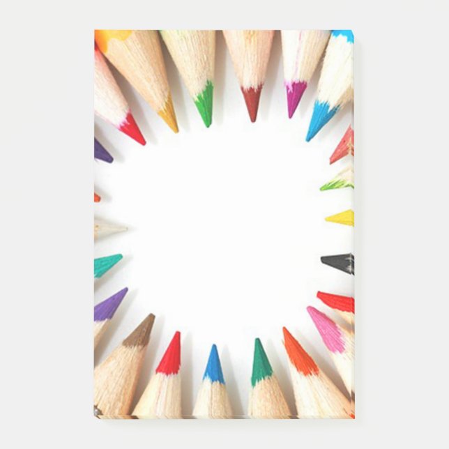 Coloured Pencils Post-it Notes (Front)