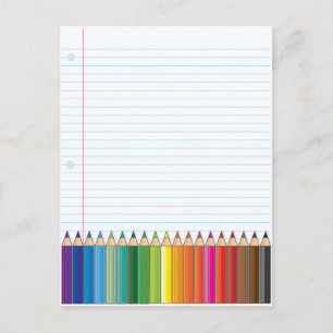 Coloured Pencils Postcard