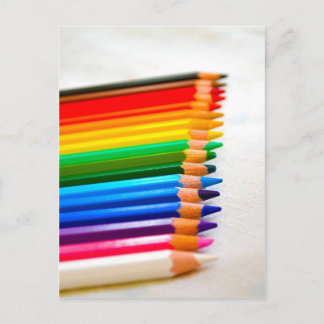 Coloured pencils postcard