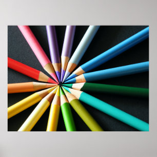 coloured pencils poster