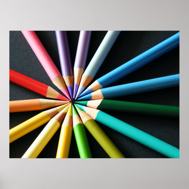 coloured pencils poster (Front)