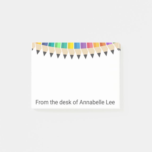 Coloured Pencils Swag Post-it Notes (Front)