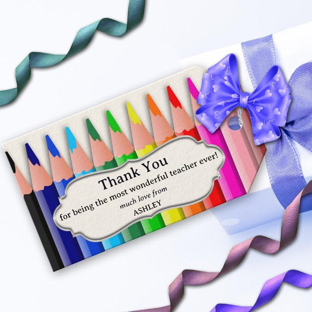 Coloured Pencils Teacher Appreciation Gift Tags (Creator Uploaded)