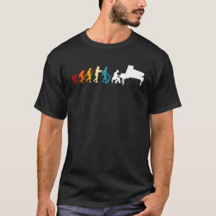 Coloured Piano Evolution Music Pianist T-Shirt