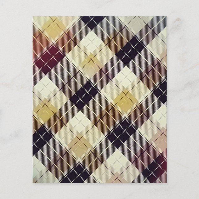 Coloured plaid scrapbook background paper (Front)