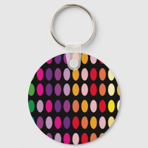 Coloured Polka Dots Key Ring