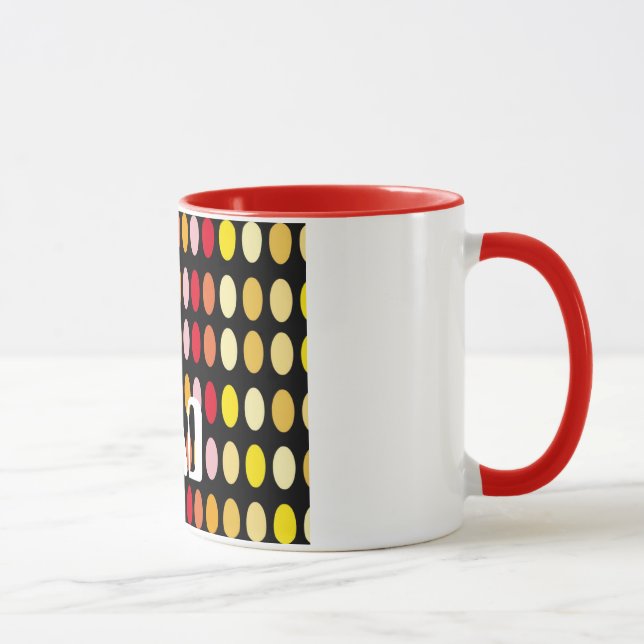 Coloured Polka Dots Mug (Right)