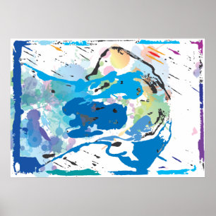 Coloured poster “great dane "