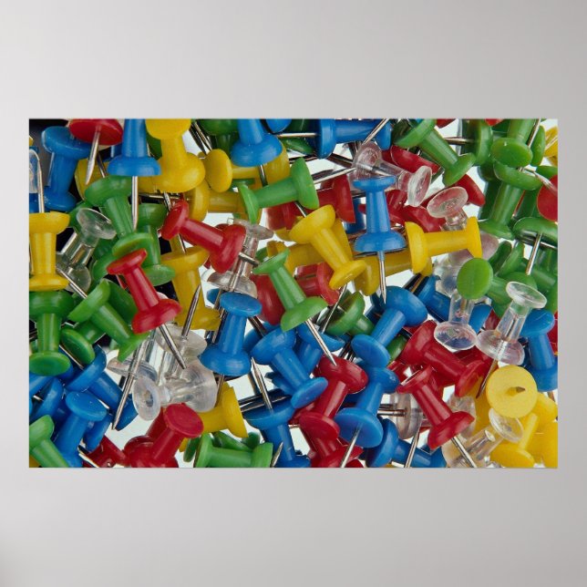 Coloured pushpins poster (Front)