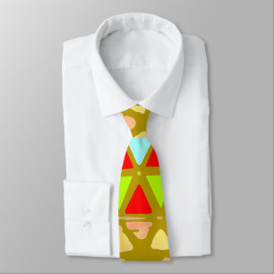 Coloured Pyramid Patterned Tie