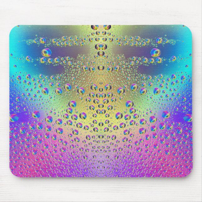 Coloured Rain Drops Mouse Pad (Front)