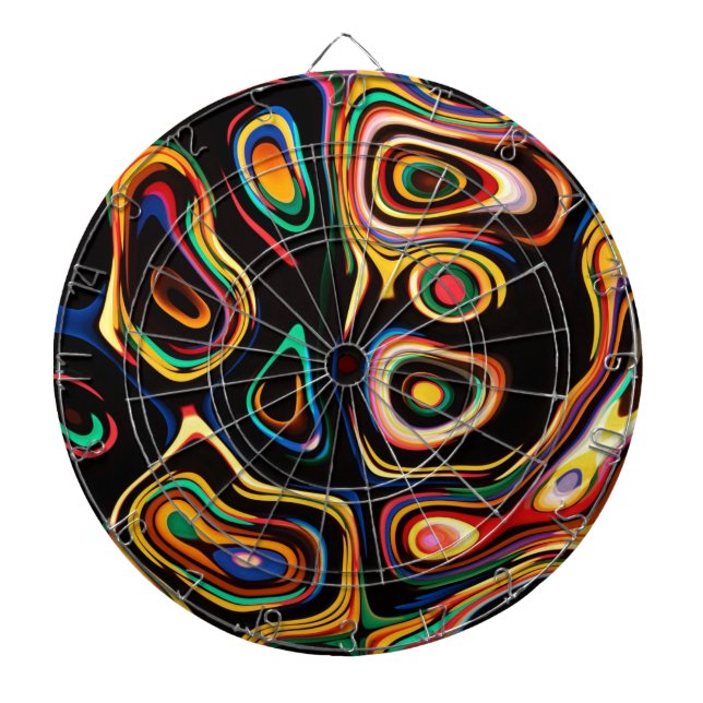 Coloured Rainbows Dartboard (Front)