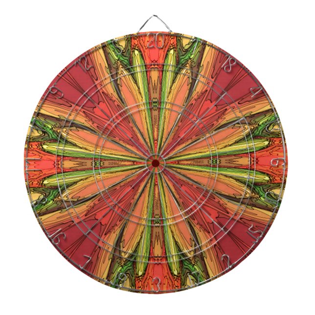 Coloured Rays Dartboard (Front)