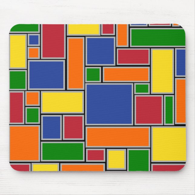 Coloured Rectangles  Mouse Pad (Front)