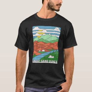 Coloured Retro Great Sand Dunes National Park Colo T-Shirt