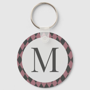Coloured rhombus elegant key ring