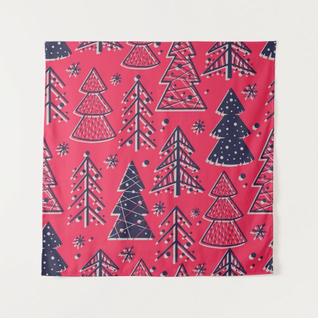 Coloured seamless pattern wallpaper with christmas tapestry (Front)